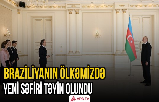 İlham Əliyev Braziliyanın yeni səfirinin etimadnaməsini qəbul etdi
                                                
