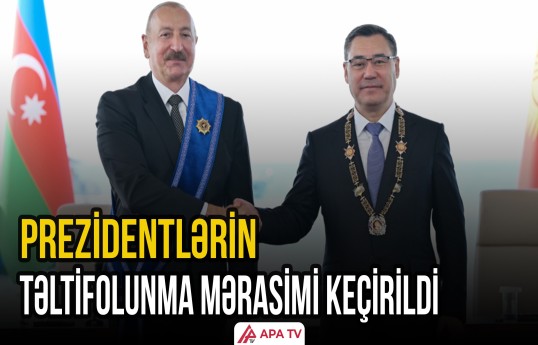 İlham Əliyevə 1-ci dərəcəli “Manas” ordeni təqdim edildi
                                                