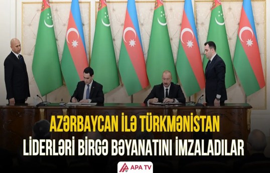 Azərbaycan ilə Türkmənistan arasında imzalanmış sənədlər mübadilə olunub
                                                