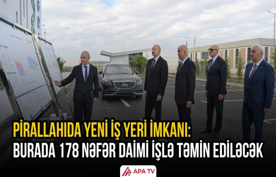 Prezident Pirallahı Sənaye Parkında dərman istehsalı müəssisəsinin açılışında iştirak edib
                                                