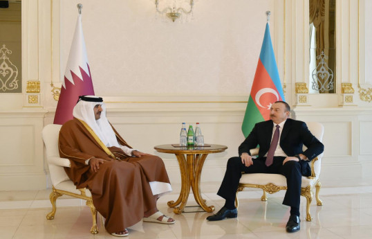 پرزیدنت الهام علی اف به امیر قطر تبریک گفت