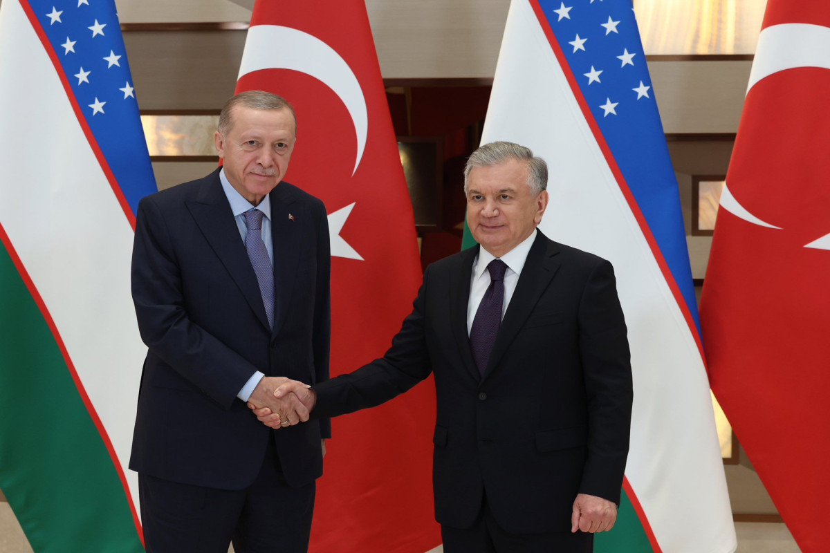دیدار اردوغان با شوکت میرضیایف در تاشکند