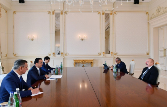 رئیس جمهور الهام علی اف وزیر سرمایه گذاری، صنعت و تجارت ازبکستان را پذیرفت
