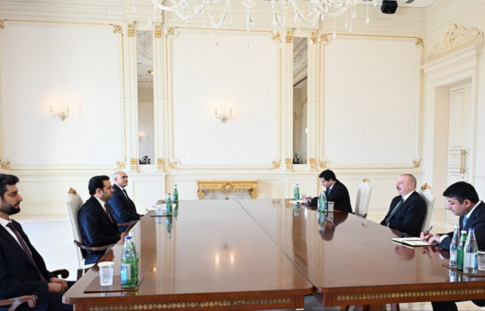 الهام علی اف رئیس جمهور آذربایجان دبیرکل شورای بزرگان مسلمان را پذیرفت