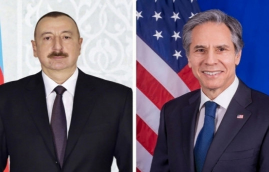 آنتونی بلینکن با رئیس جمهور الهام علی اف تماس گرفت