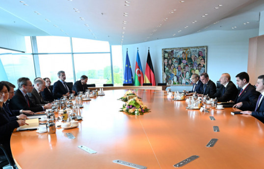 دیدار گسترده رئیس جمهور آذربایجان با شولتز به پایان رسید - به روز رسانی 