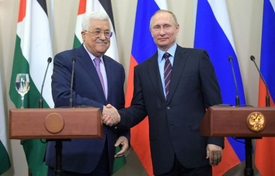 پوتین در مسکو با رهبر فلسطین دیدار کرد