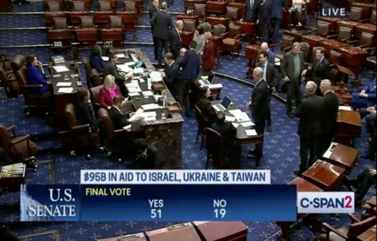 سنای آمریکا لایحه اختصاص کمک های مالی به اوکراین، اسرائیل و تایوان را تصویب کرد