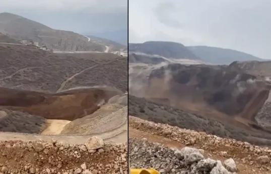 بر اثر رانش زمین در معدن ترکیه ۹ نفر زیر خاک مدفون شدند - ویدئو  - به روز رسانی 