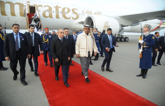 سفر رئیس جمهور امارات متحده عربی به آذربایجان