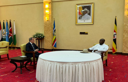 دیدار جیحون بایراموف با رئیس جمهور اوگاندا