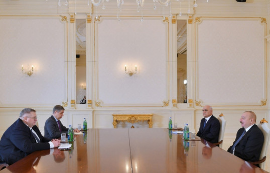 رئیس جمهور آذربایجان الکسی اورچوک معاون رئیس دولت روسیه را پذیرفت