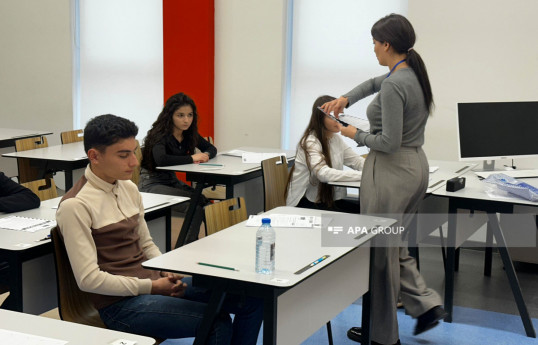 آزمون فارغ التحصیلی برای اولین بار در شهر آزاد شده فضولی برگزار می شود - عکس 