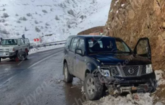 خودروی ناظرین اتحادیه اروپا در ارمنستان دچار سانحه شد
