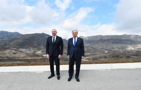 رؤسای جمهور آذربایجان و قزاقستان از شوشا بازدید کردند