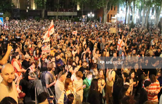 ۶۳ نفر در جریان اعتراضات تفلیس بازداشت شدند - عکس 