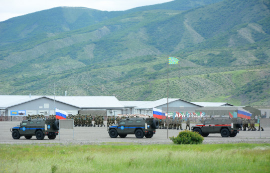 مراسم خروج نیروهای حافظ صلح روسیه از قره باغ در خوجالی برگزار شد - عکس 