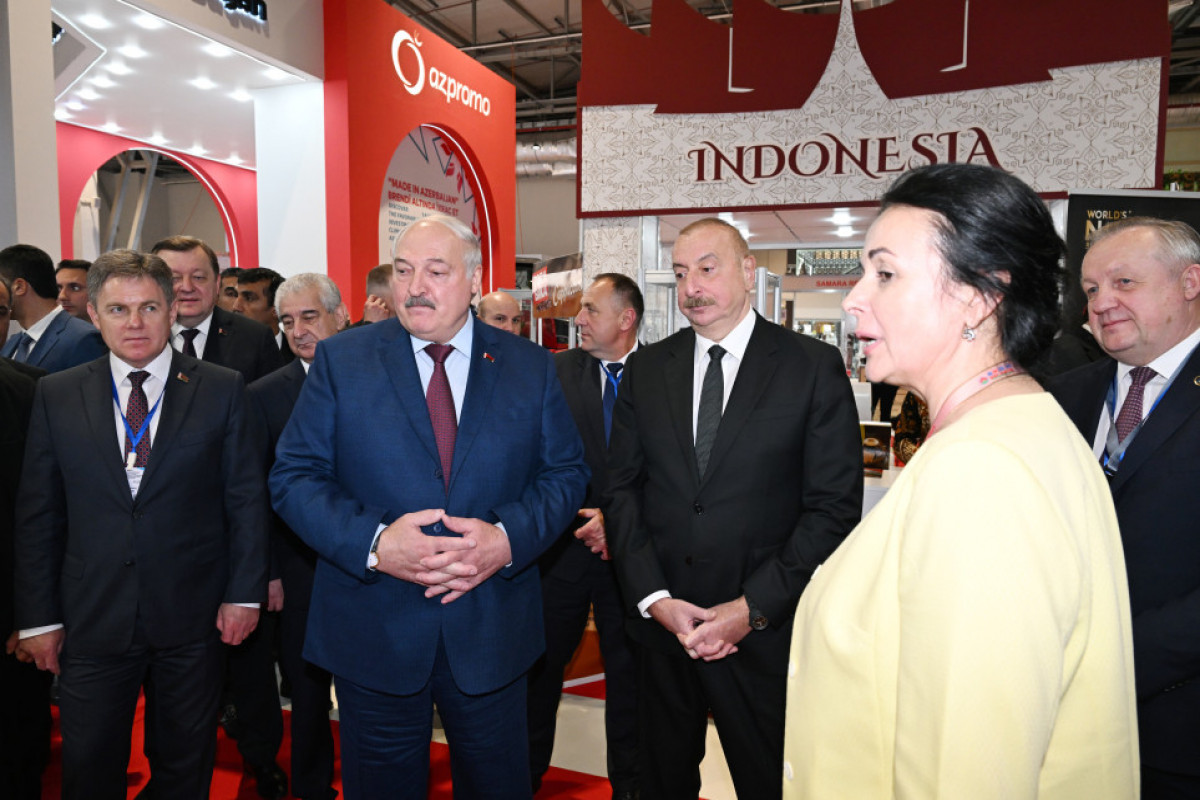 روسای جمهور آذربایجان و بلاروس از نمایشگاه های «کاسپین آگرو» و «اینترفود آذربایجان» بازدید کردند