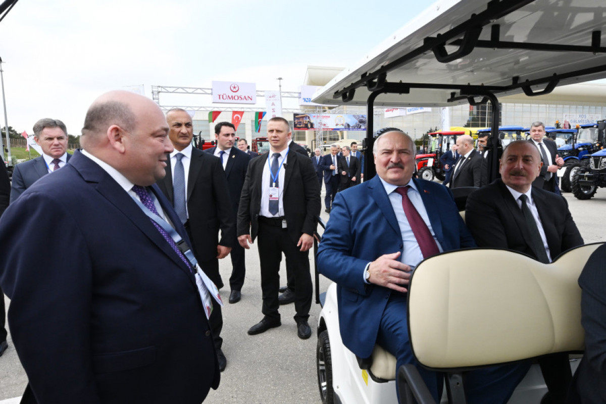 روسای جمهور آذربایجان و بلاروس از نمایشگاه های «کاسپین آگرو» و «اینترفود آذربایجان» بازدید کردند