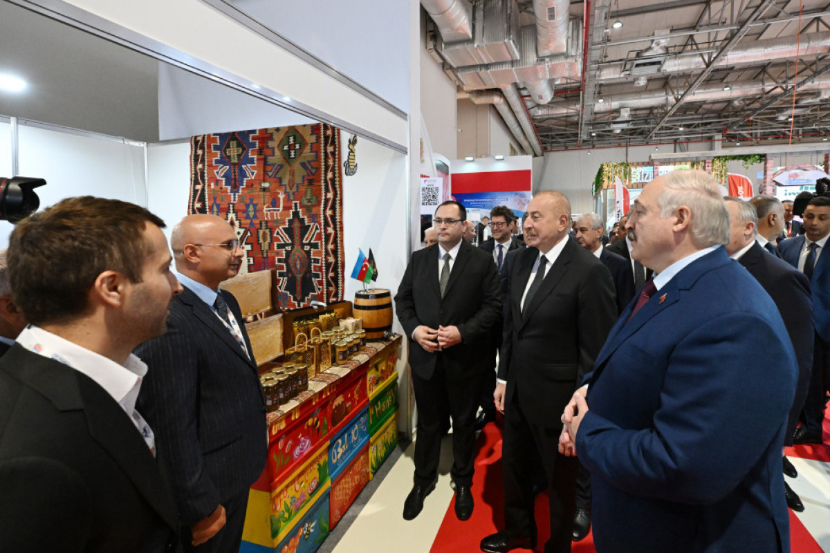 روسای جمهور آذربایجان و بلاروس از نمایشگاه های «کاسپین آگرو» و «اینترفود آذربایجان» بازدید کردند