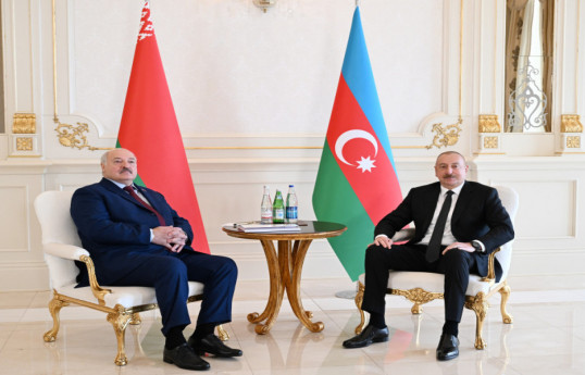 دیدار روسای جمهور آذربایجان و بلاروس به صورت دو جانیه آغاز شد