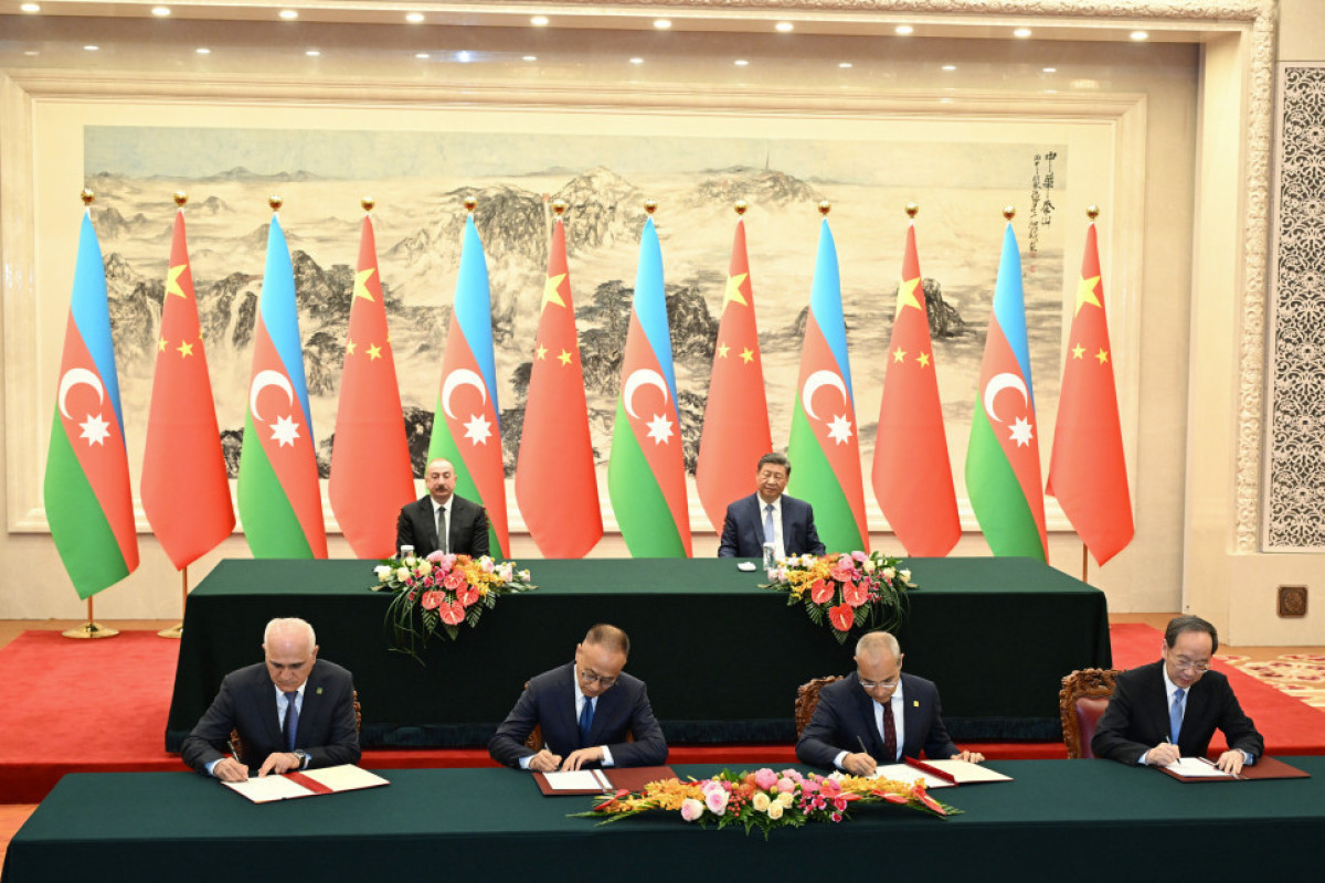 اسناد همکاری آذربایجان و چین در پکن امضا شد - تصاویر 