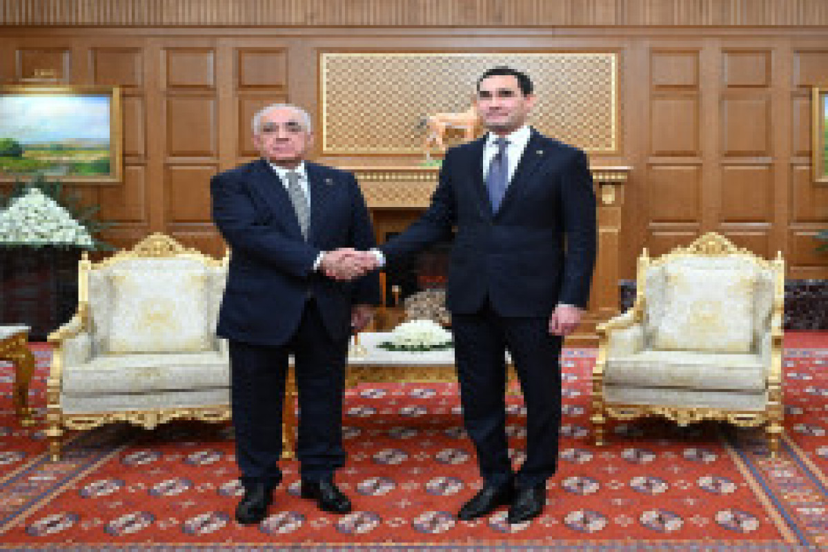 دیدار علی اسدوف با رئیس جمهور ترکمنستان در عشق آباد