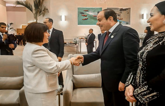 رئیس مجلس ملی جمهوری آذربایجان، در مراسم افتتاحیه موزه بزرگ مصر شرکت کرد