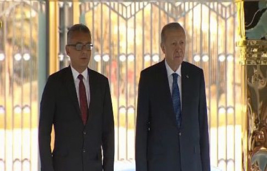 دیدار  اردوغان با رئیس جمهور قبرس شمالی