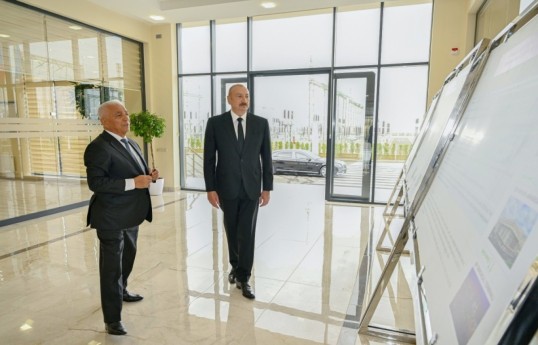حضور رئیس‌جمهور الهام علی‌اف در مراسم افتتاح پست برق «سنگچال جدید»