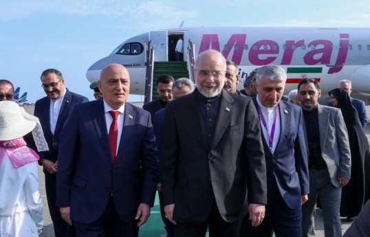 محمدباقر قالیباف وارد جمهوری آذربایجان شد - تصاویر 