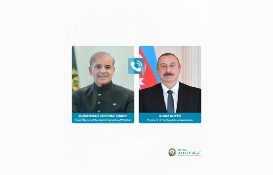 تماس تلفنی  رئیس‌جمهور الهام علی‌اف و شهباز شریف