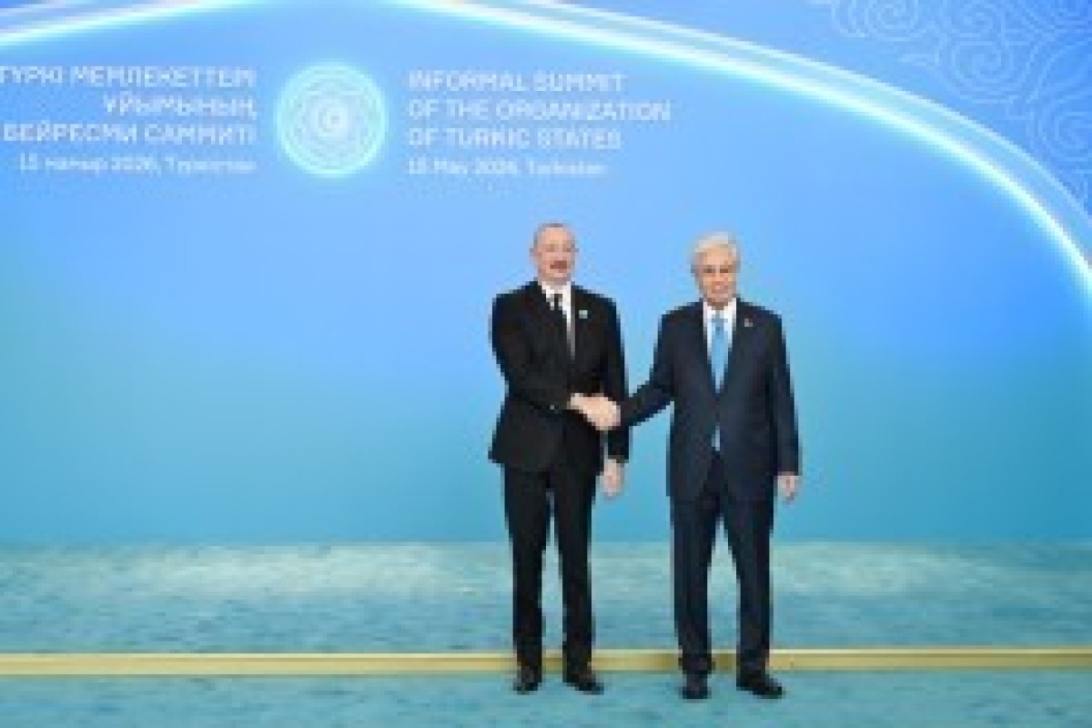 حضور رئیس‌جمهور الهام علی‌اف در ترکستان در نشست غیررسمی سران سازمان کشورهای ترک