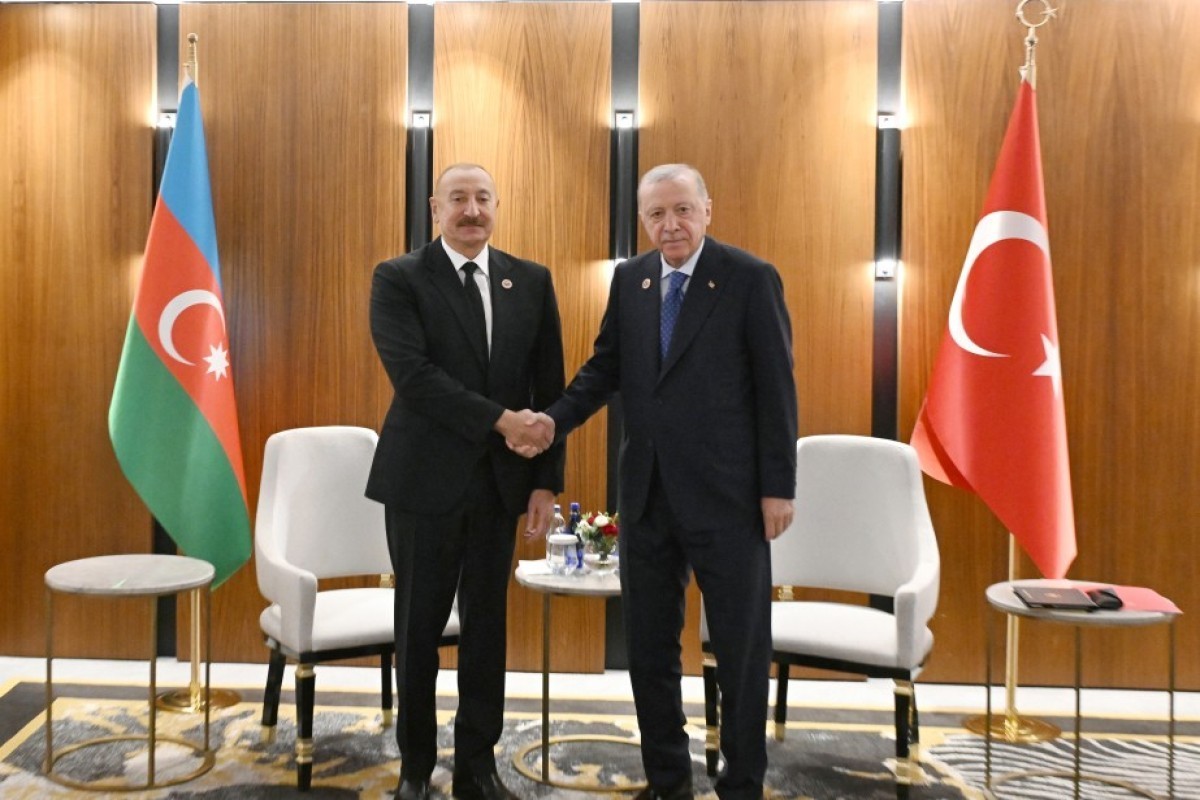 دیدار الهام علی‌اف با رجب طیب اردوغان در بیشکک