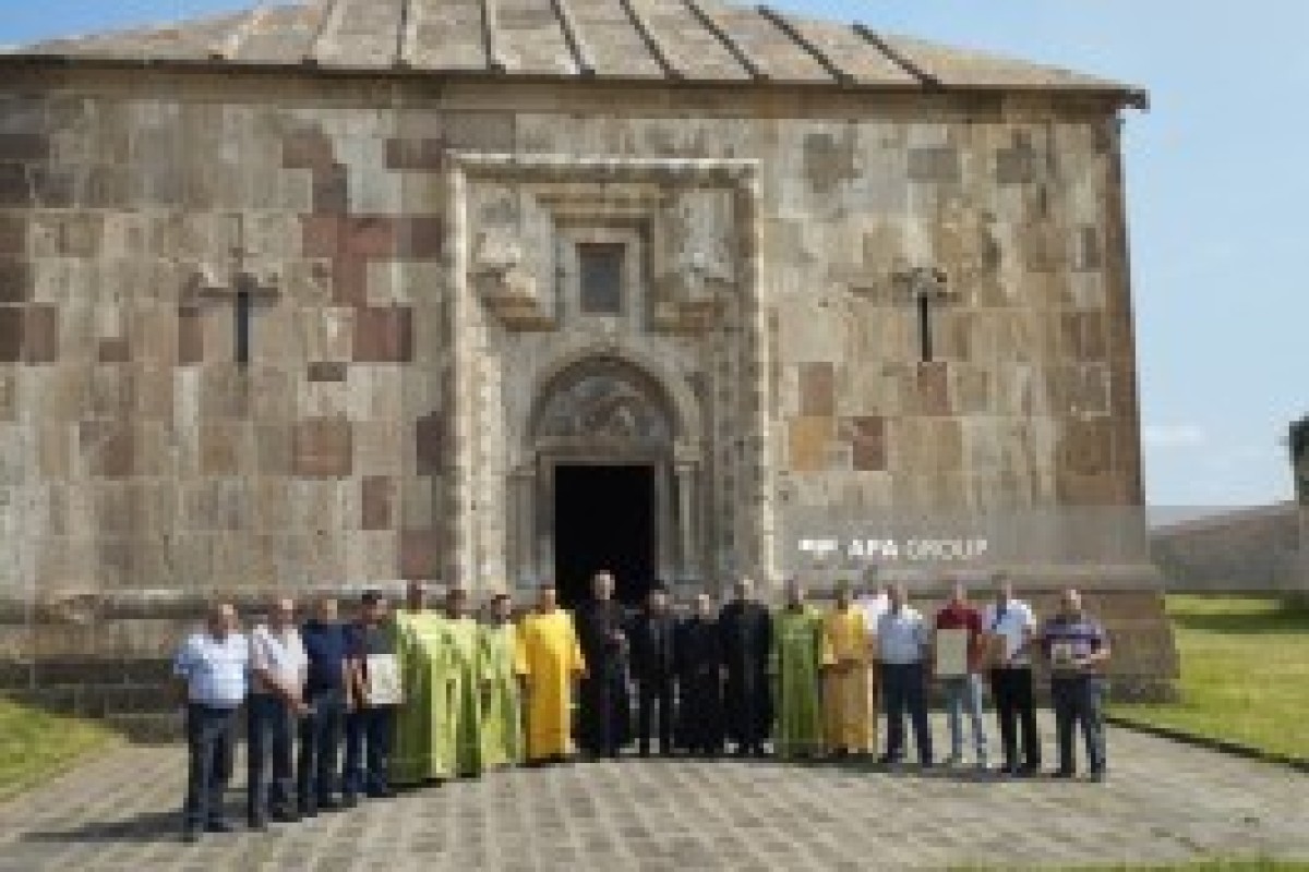 نمایندگان جامعه دینی آلبان-اودی از مجموعه صومعه گنجه‌سر بازدید کردند – تصاویر 