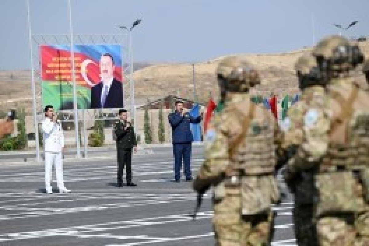 افتتاح رزمایش مشترک نظامیان جمهوری آذربایجان، ترکیه و ازبکستان در خوجاوند