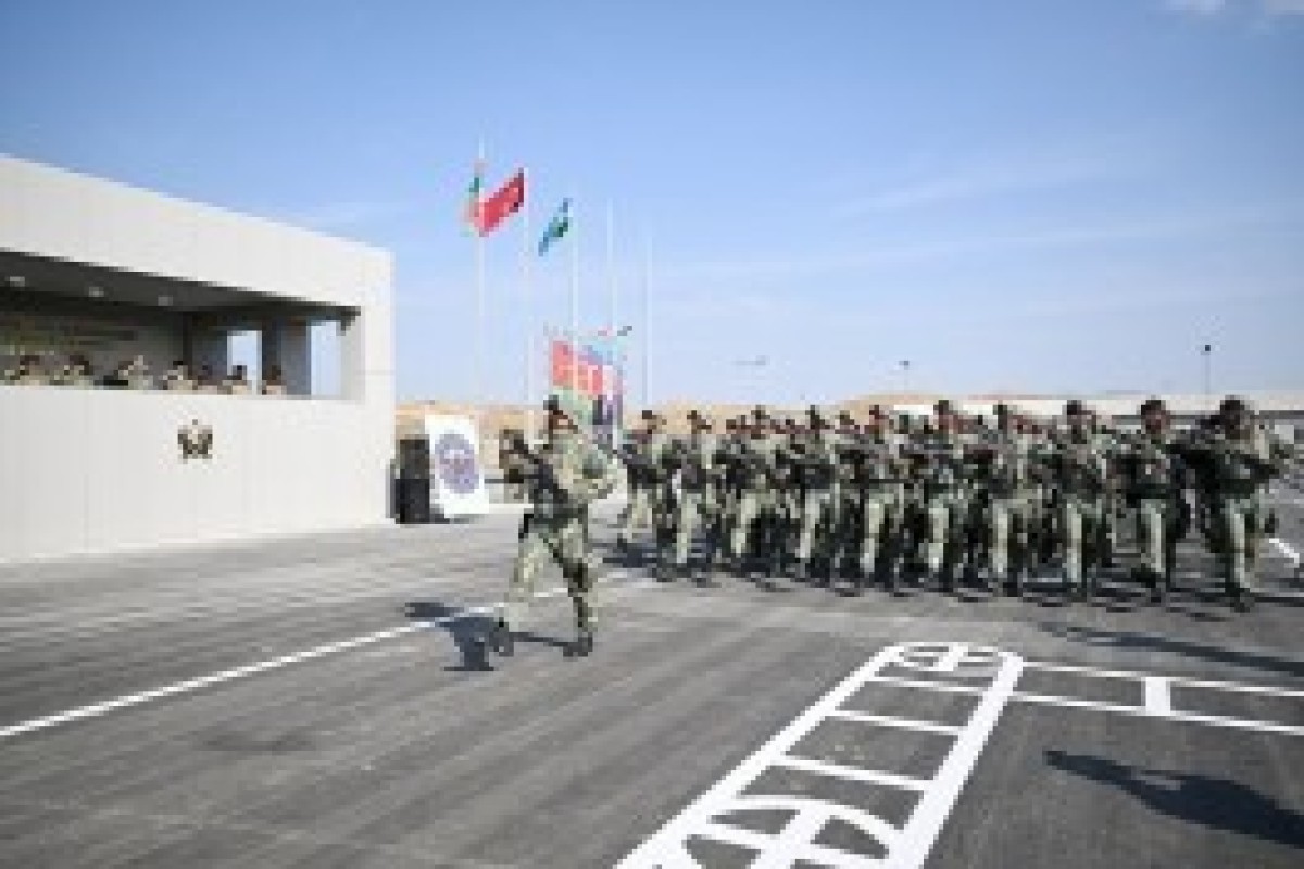 افتتاح رزمایش مشترک نظامیان جمهوری آذربایجان، ترکیه و ازبکستان در خوجاوند