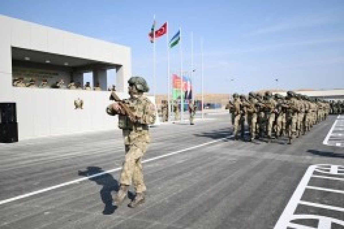 افتتاح رزمایش مشترک نظامیان جمهوری آذربایجان، ترکیه و ازبکستان در خوجاوند